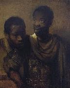 Rembrandt Peale Two young Africans. USA oil painting artist